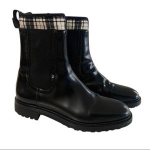 Dior D-Order Calfskin & Tart Boots Black Offwhite